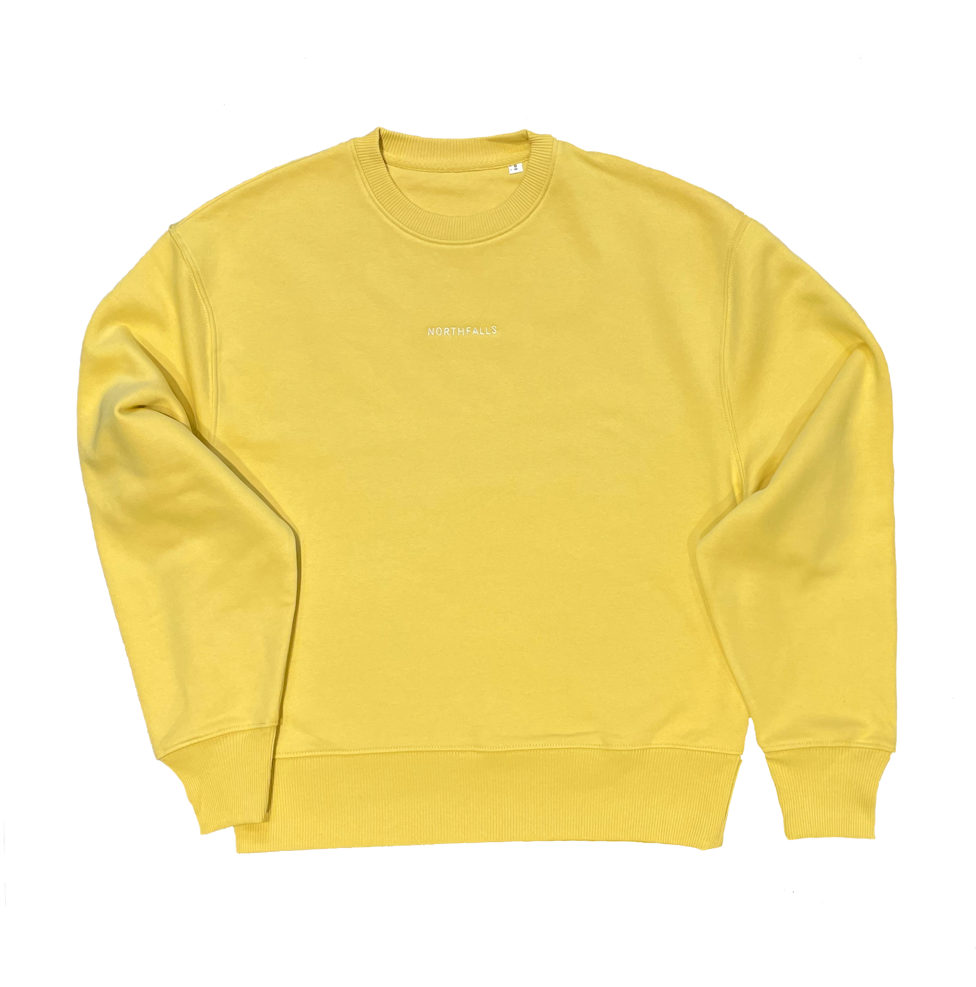 Oversized yellow crew neck sale